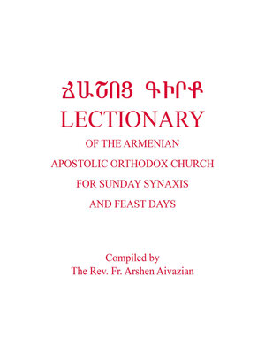 cover image of Lectionary of the Armenian Apostolic Orthodox Church